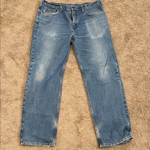 Vintage Carhartt Men's Blue Straight Jeans